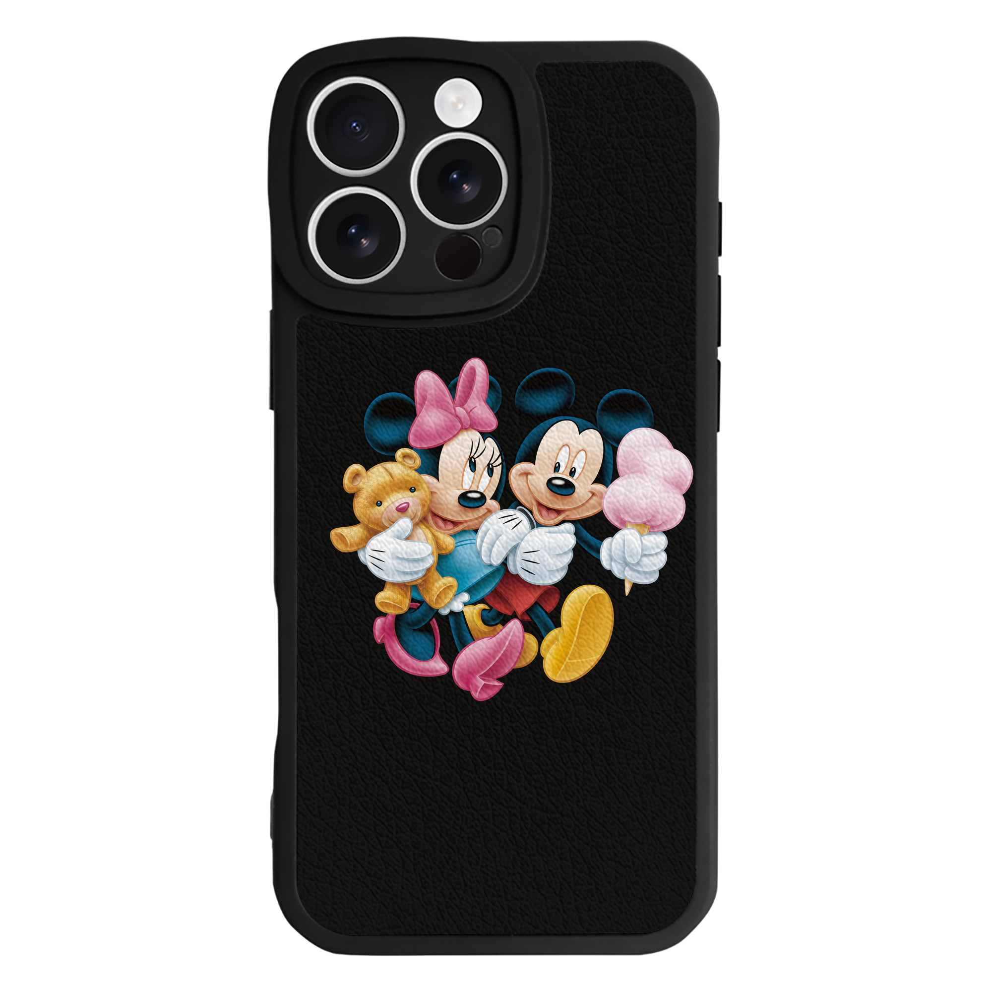（画像用） ミッキーマウス Mickey Mouse 【iPhone 16シリーズ対応】シリコンスマホケース（レザー調） 材質：シリコン